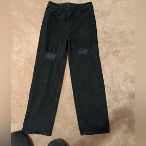 Gianni Bini Black Wide Leg Jeans